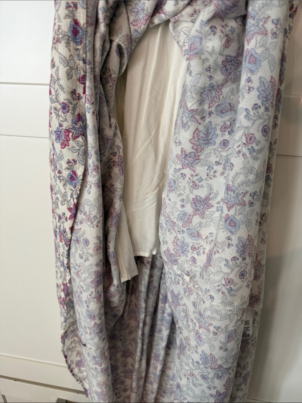 Z Supply Cream Maxi Dress with Purple Floral Print - Picture 7 of 8